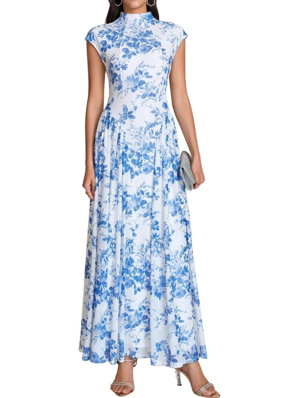Elegant Floral Maxi Dress for Women | Summer Garden Wedding Guest Outfit